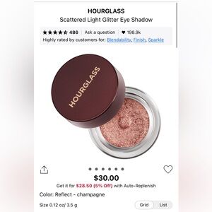 Hourglass Scattered Light Glitter Eyeshadow in Champagne